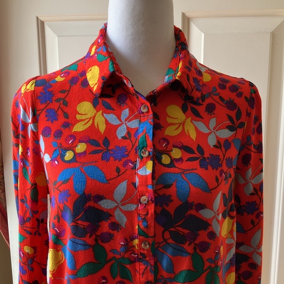Maeve by Anthropologie Long Sleeve Multicolor Light Shirt - Picture 3 of 12